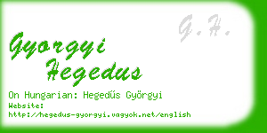 gyorgyi hegedus business card