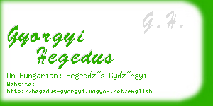 gyorgyi hegedus business card